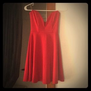 Beautiful red dress.